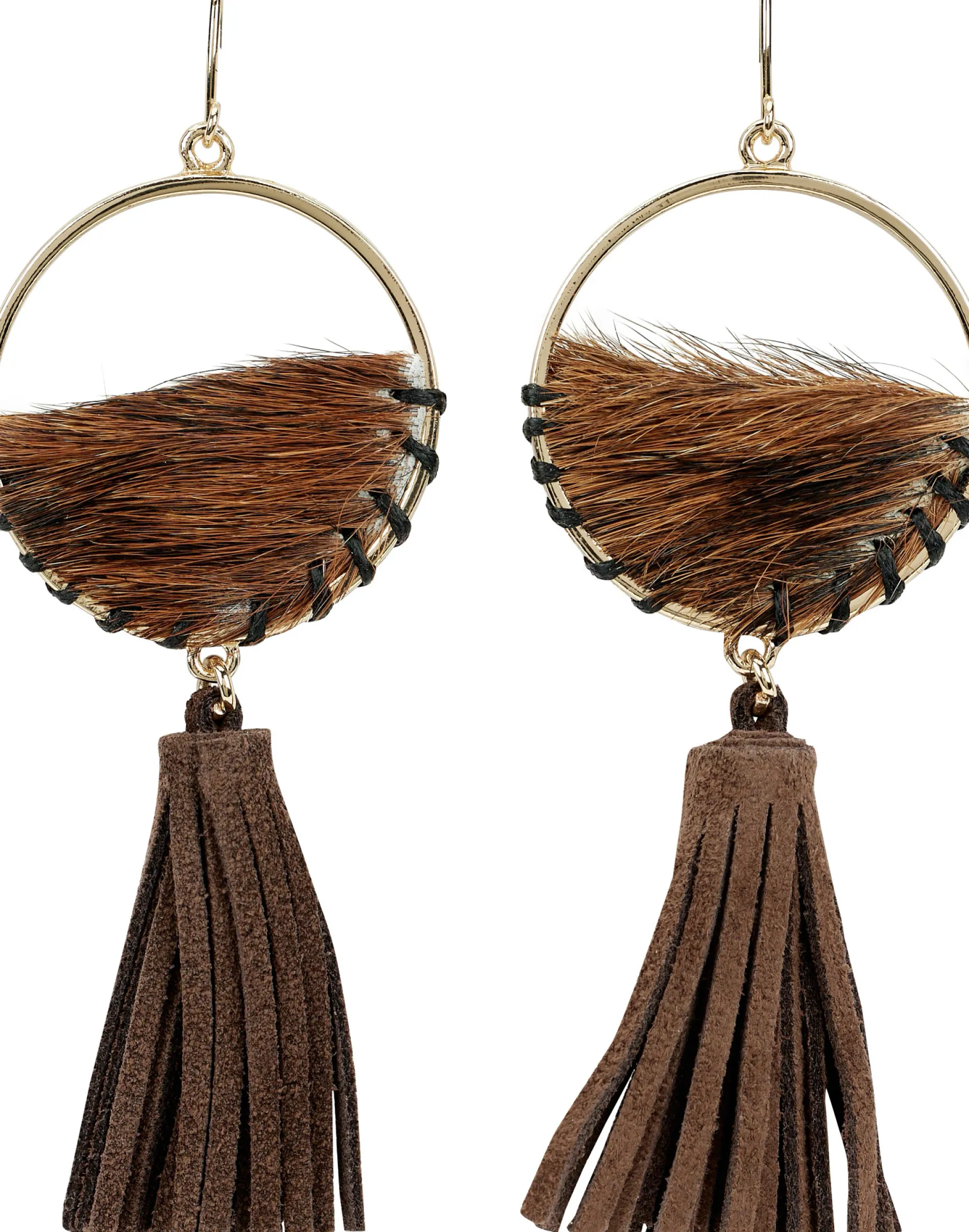 Justin Women's Genuine Brindle Earrings