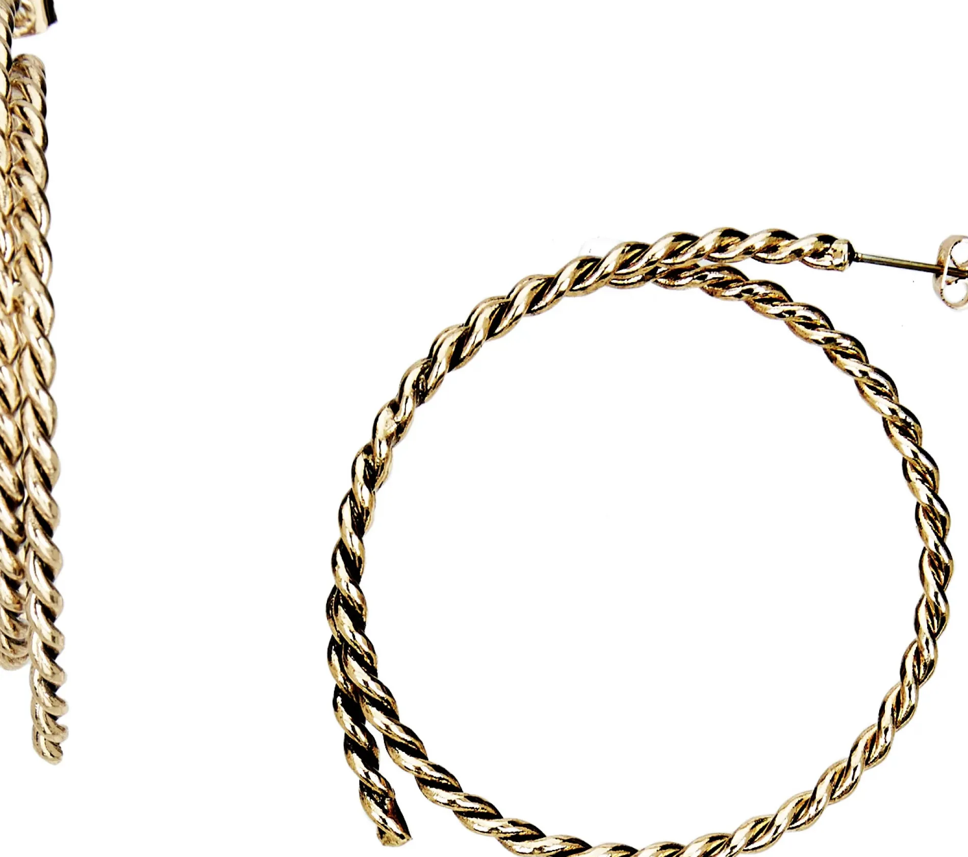 Justin Women's Rope Motif Hoop Earrings
