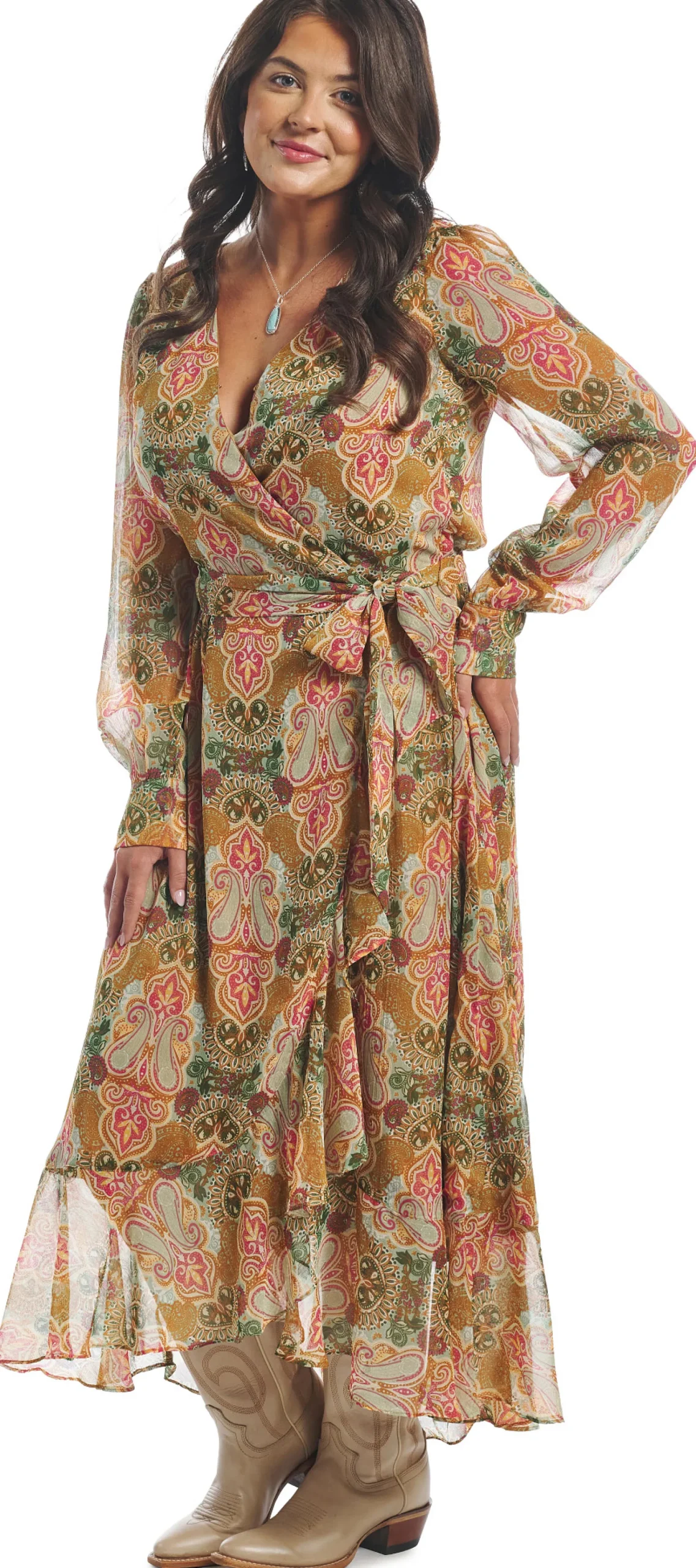 Justin Women's Wrap Maxi Dress