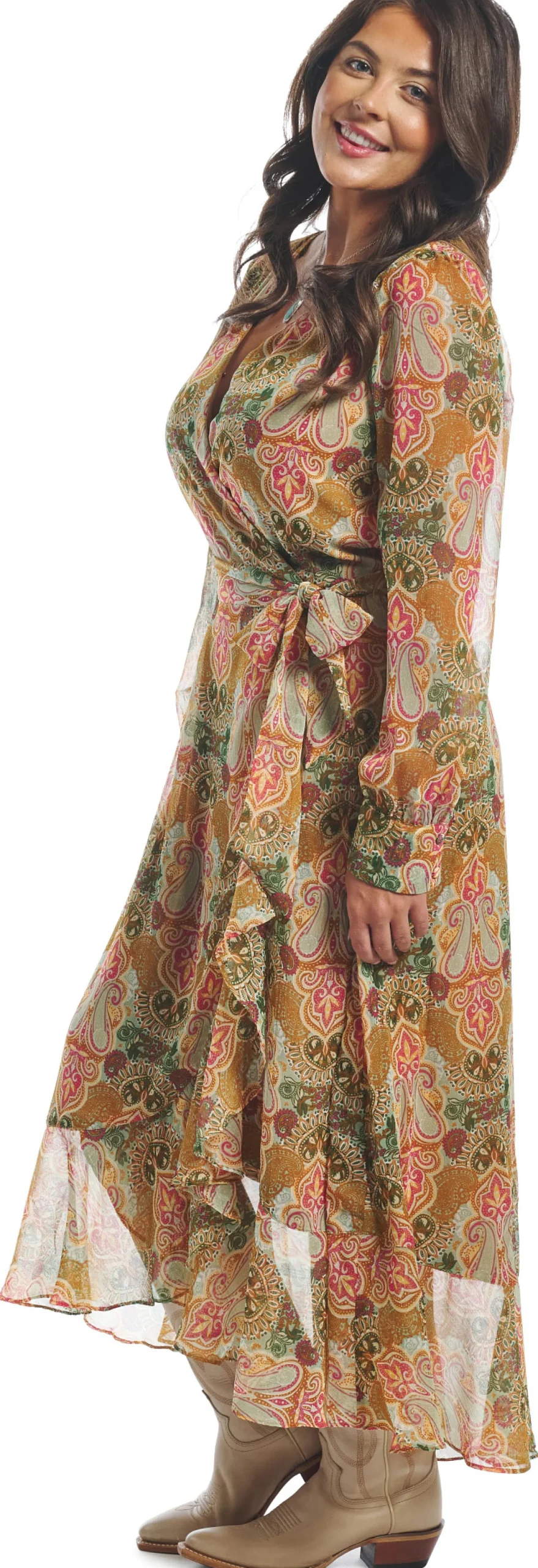 Justin Women's Wrap Maxi Dress